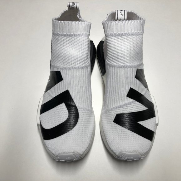 adidas NMD CS1 Primeknit White Black Mens Shoes - Picture 4 of 7